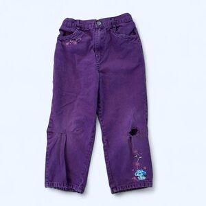 Vintage Y2K Purple Blue’s Clues Embroidered Kid’s Pants